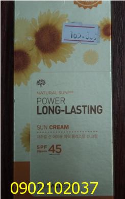 Kem chống nắng không trôi Power Long Lasting Sun Cream SPF45 PA The Face Shop 