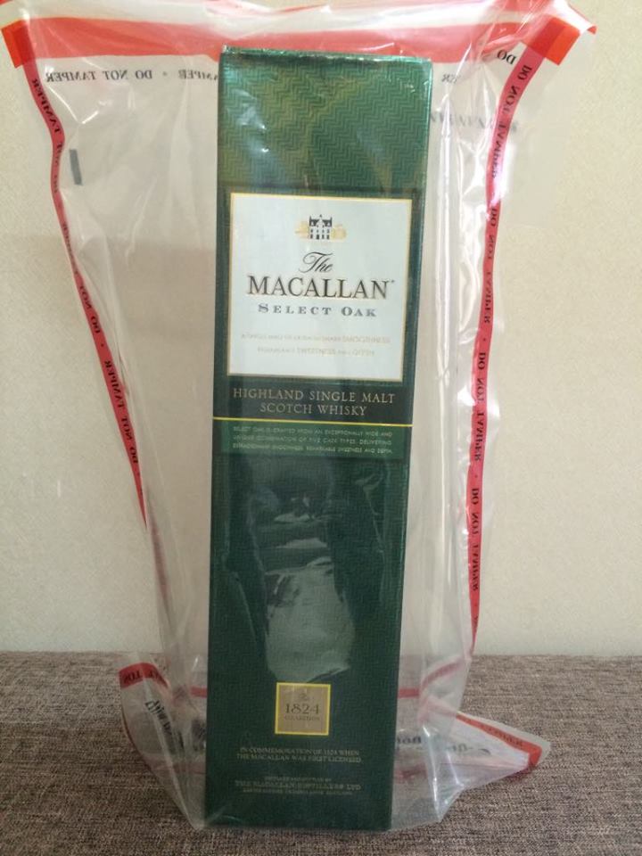 Rượu Macallan 1824 Select Oak - Xanh - Hàng Duty Free shop