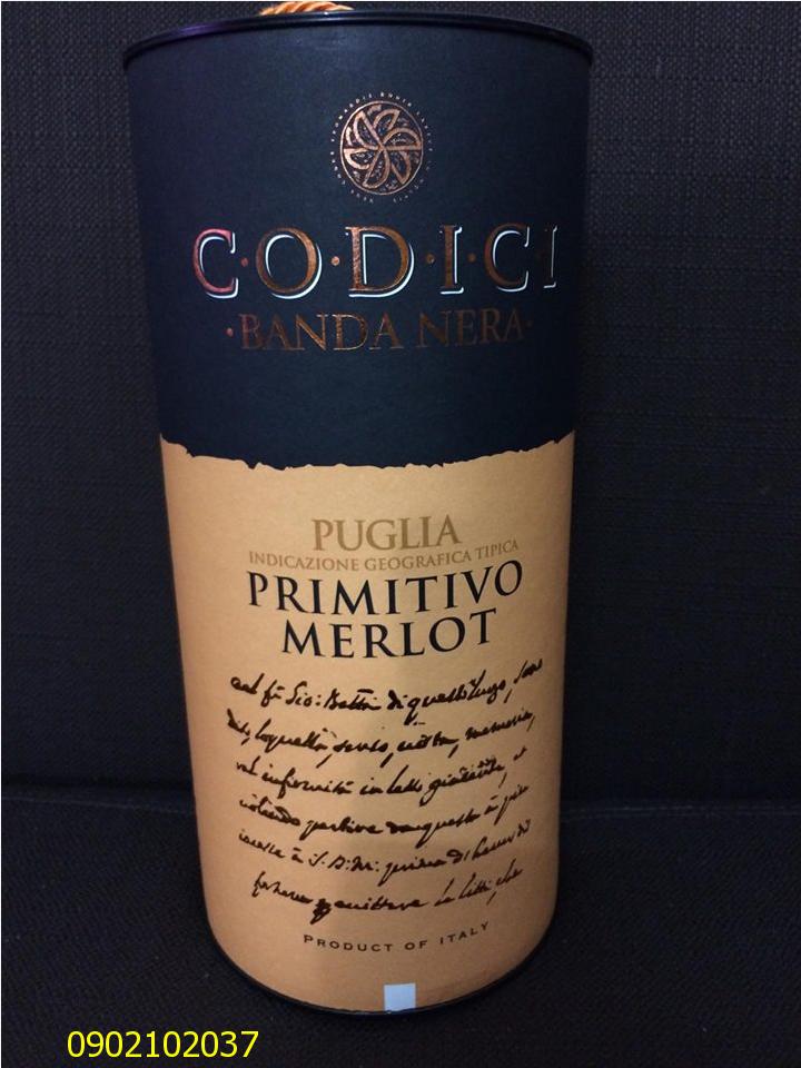 Rượu vang Codici Melot 3 lít